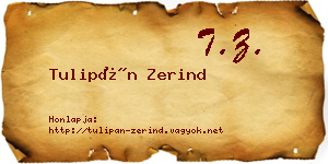 Tulipán Zerind névjegykártya